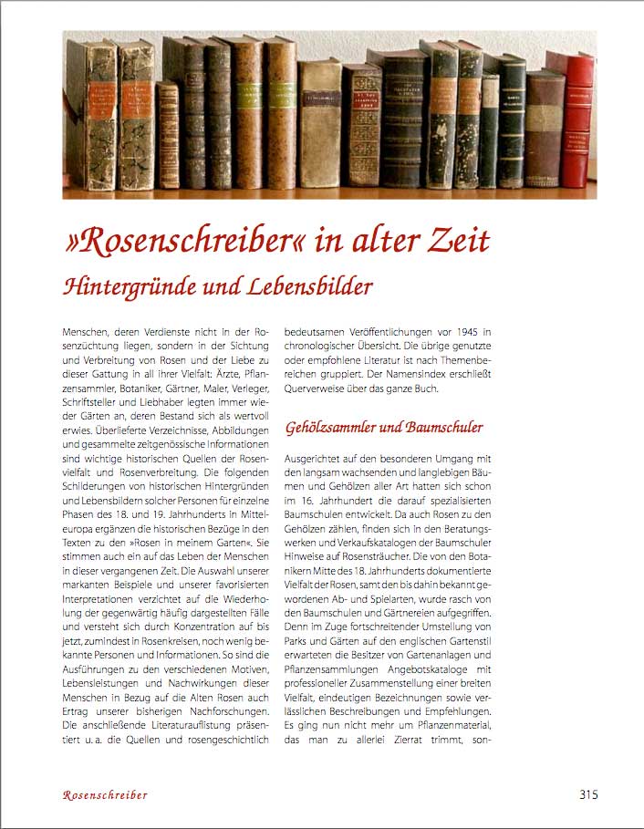 Rosenschreiber Anfang, Gehölzsammler und Baumschuler